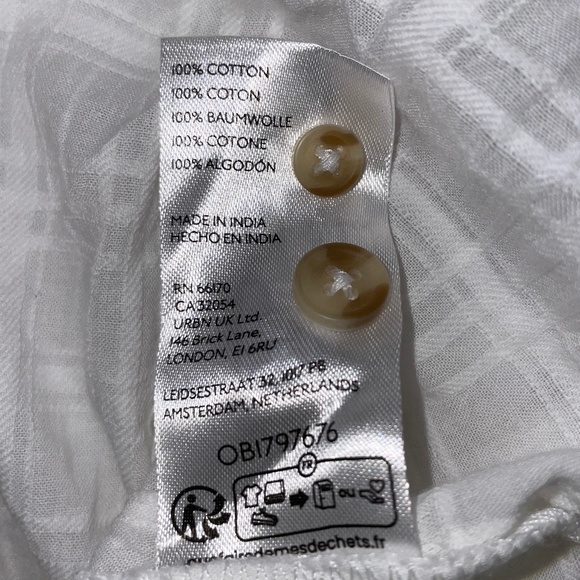 Brand New PILCRO CROPPED HENLEY BLOUSE - Picture 12 of 13